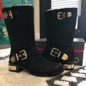 Vince Camuto Winchell Moto Boots Size 6